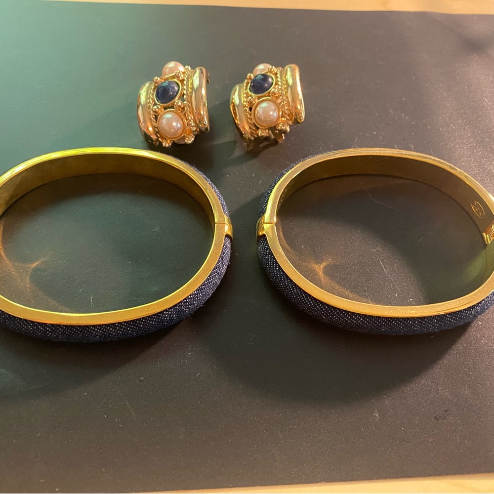 Joan Rivers Gold-tone and Blue Jewelry Set